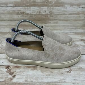 Rothy's The Original Ivory Houndstooth Gray Loafer Slip On Shoes Women's Size 10